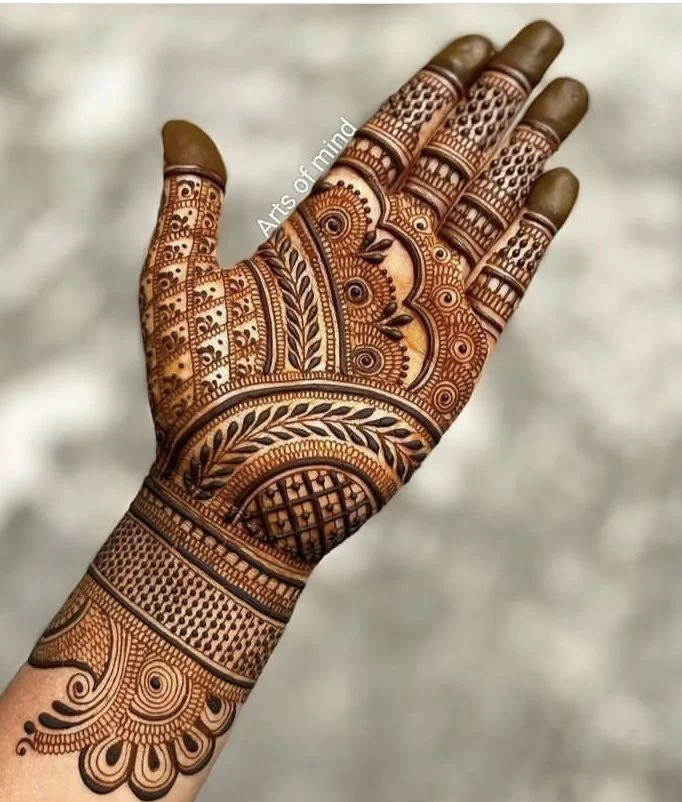arabic mehndi design — half, portrait · MyMehndiDesigns.com