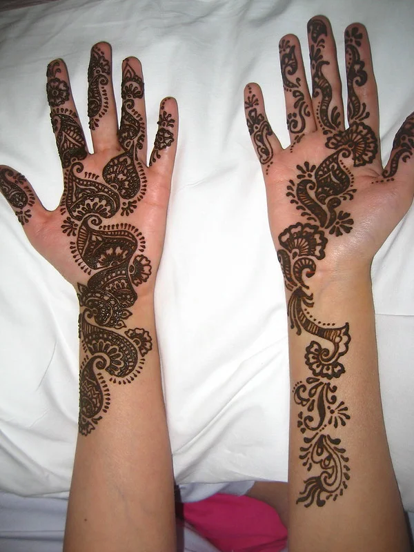 arabic mehndi design — arabic, rose, floral, bold #079 · MyMehndiDesigns.com