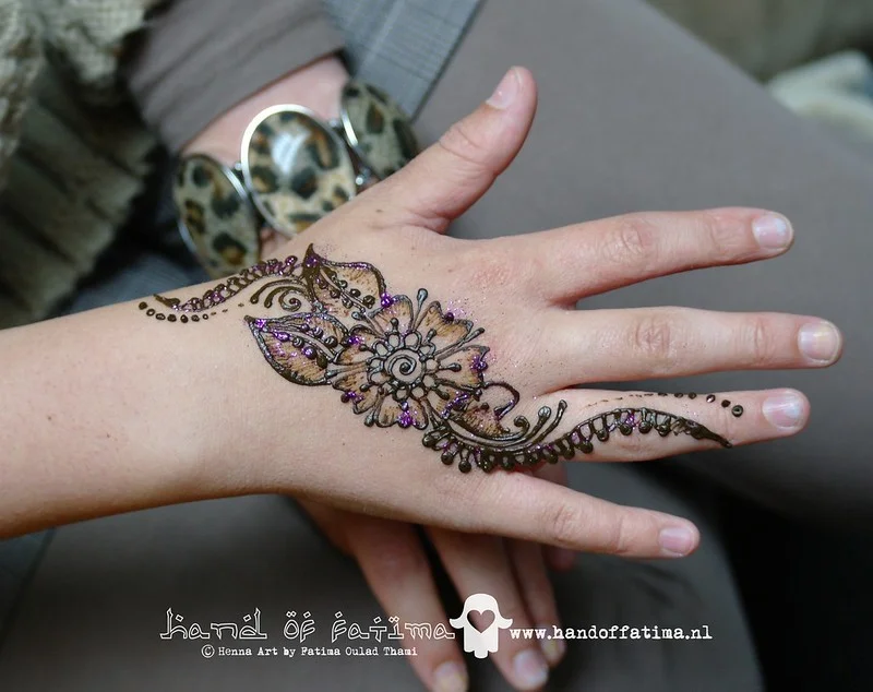 arabic mehndi design — arabic, rose, floral, bold #082 · MyMehndiDesigns.com