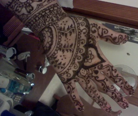 arabic mehndi design — arabic, rose, floral, bold #098 · MyMehndiDesigns.com