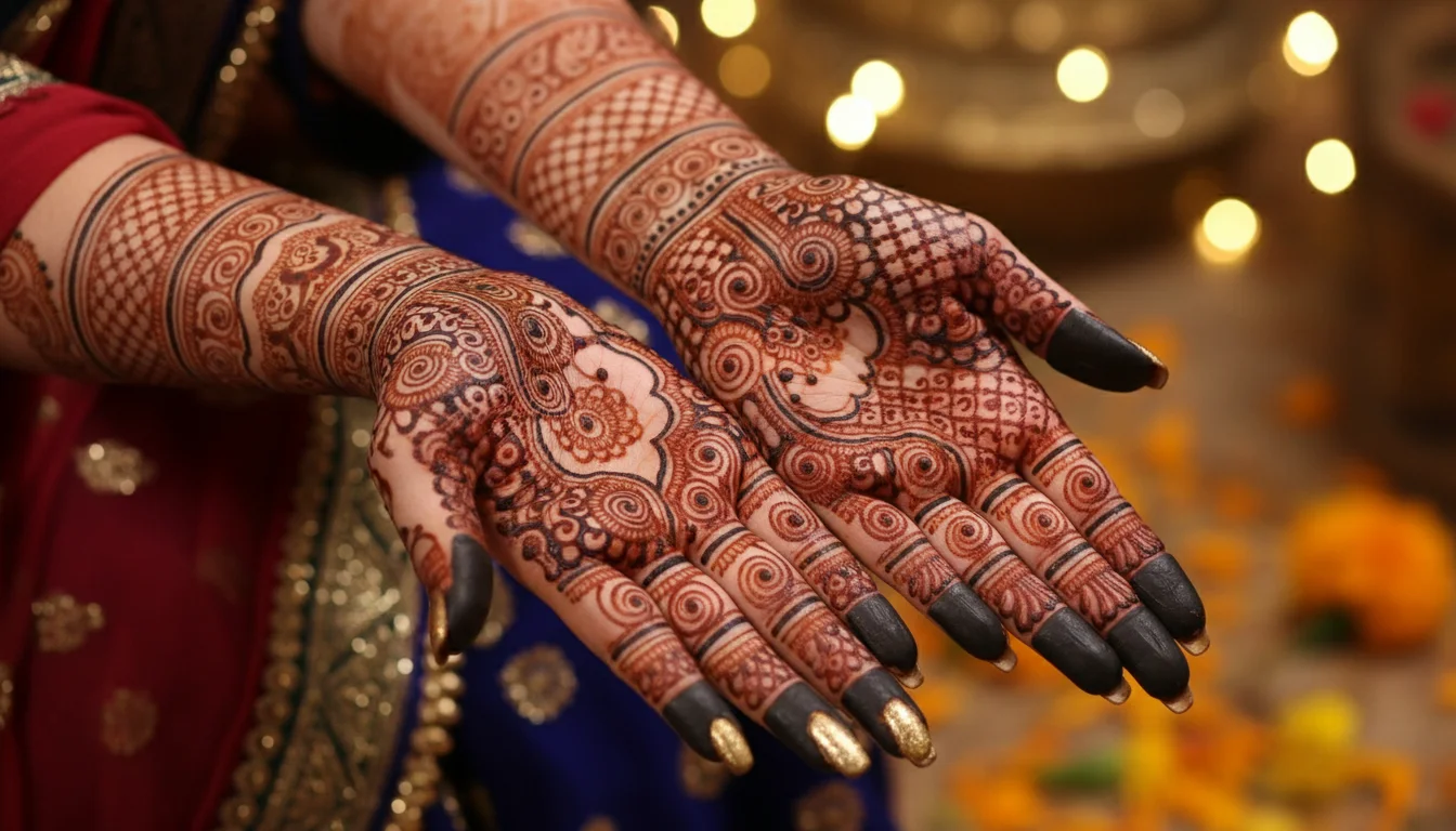 arabic mehndi design — simple, square · MyMehndiDesigns.com