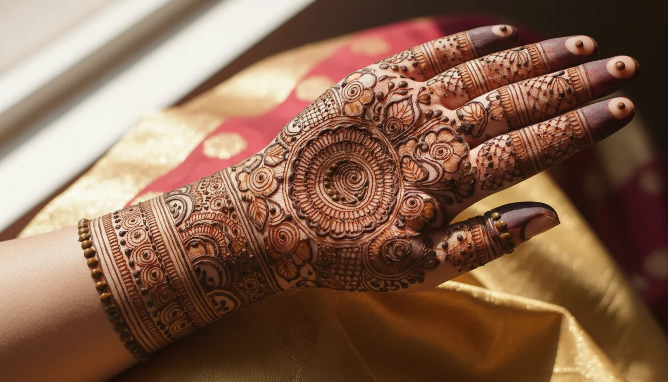 arabic mehndi design — simple, back · MyMehndiDesigns.com