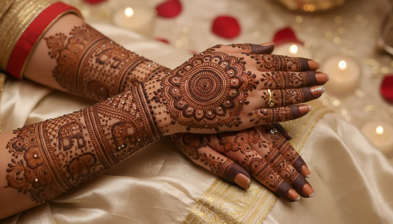 arabic mehndi design — stylish, front · MyMehndiDesigns.com