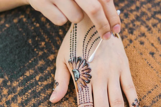 finger mehndi design — artist, minimal, ring #061 · MyMehndiDesigns.com