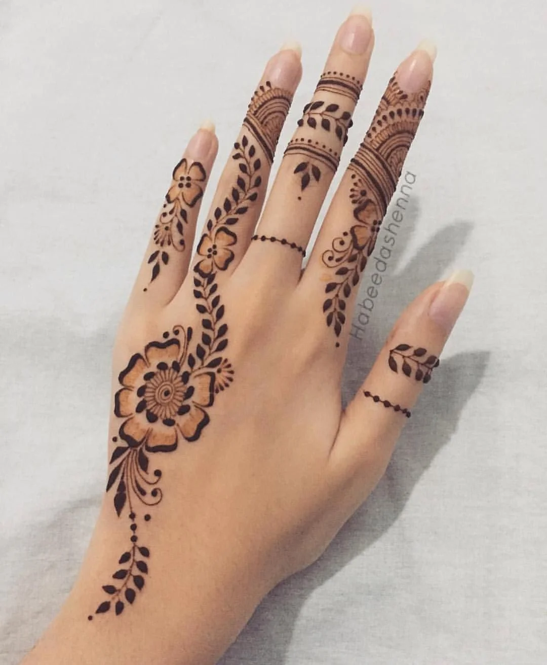 finger mehndi design — beginners · MyMehndiDesigns.com