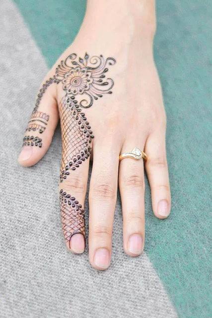 finger mehndi design #014 · MyMehndiDesigns.com