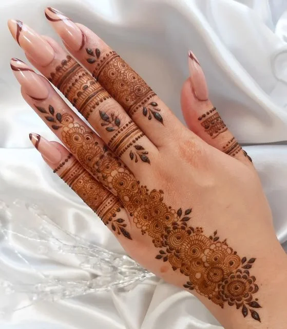 finger mehndi design — mendhi, minimal, ring · MyMehndiDesigns.com