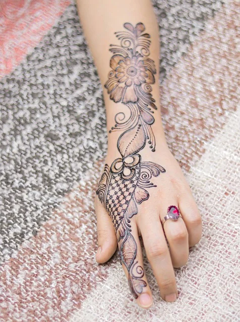 indian mehndi design — indian #020 · MyMehndiDesigns.com
