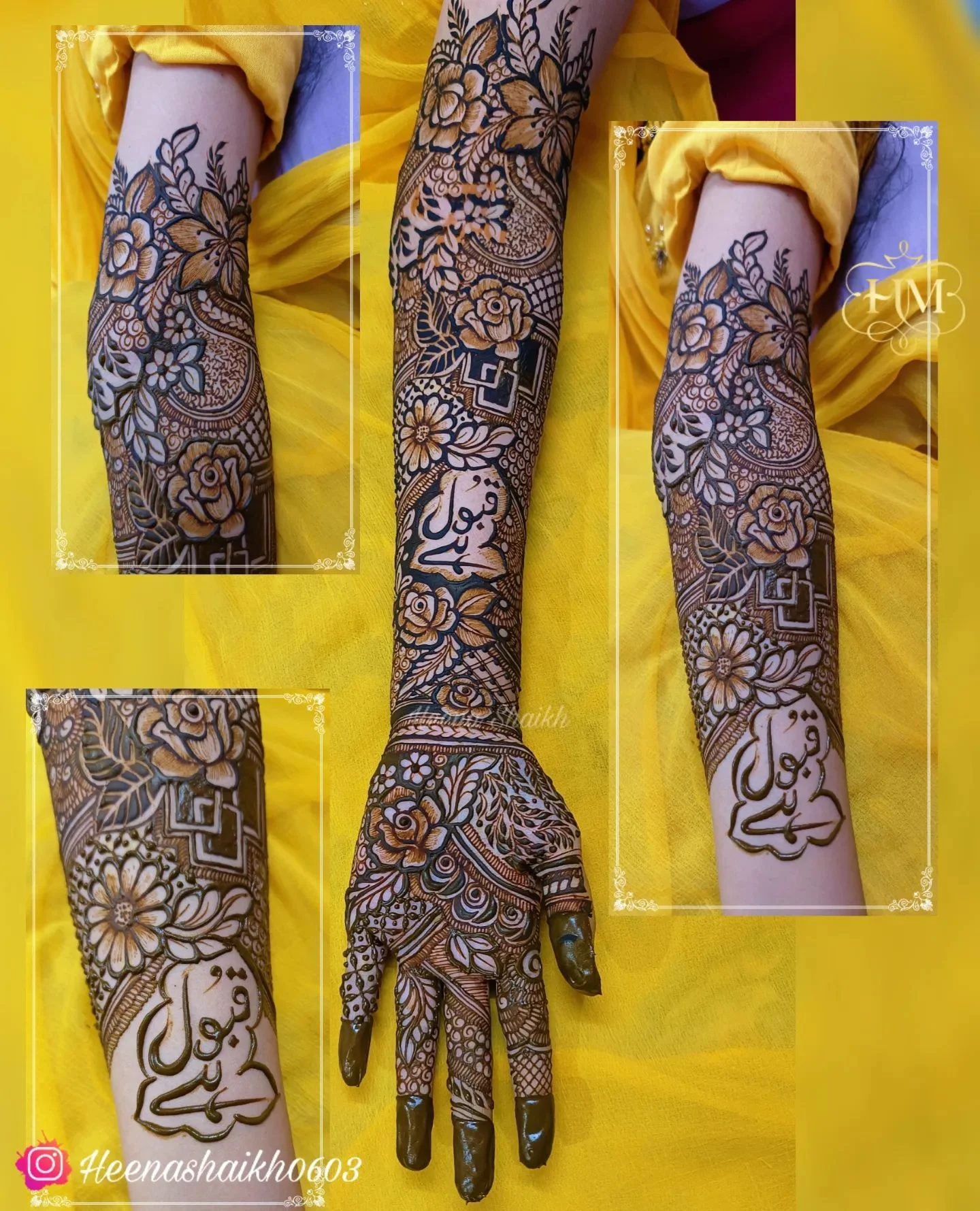 khaleeji mehndi design — khaleeji, gulf, bridal, floral · MyMehndiDesigns.com