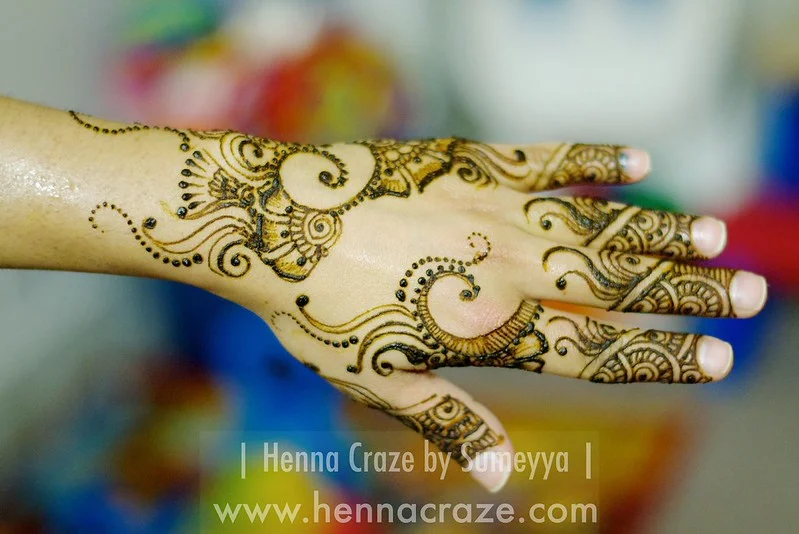 khaleeji mehndi design — khaleeji, gulf, floral, bold #009 · MyMehndiDesigns.com