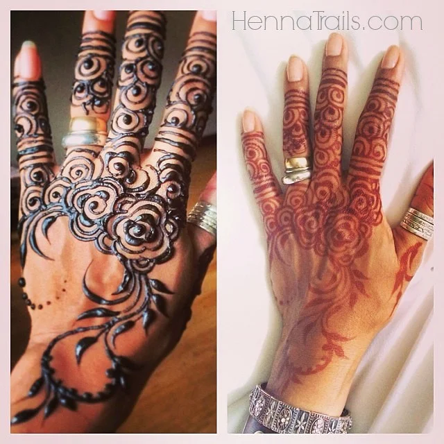 khaleeji mehndi design — khaleeji, gulf, floral, bold #014 · MyMehndiDesigns.com