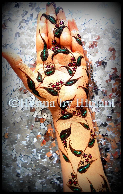 khaleeji mehndi design — khaleeji, gulf, floral, bold #017 · MyMehndiDesigns.com