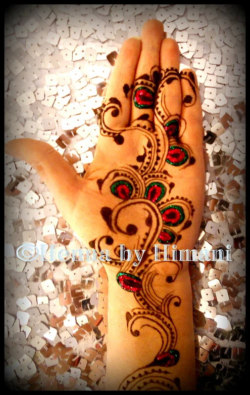khaleeji mehndi design — khaleeji, gulf, floral, bold #019 · MyMehndiDesigns.com