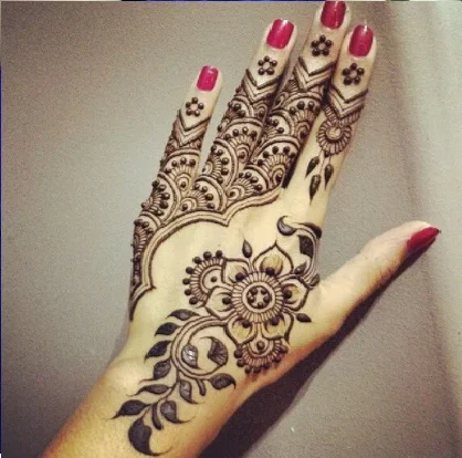 khaleeji mehndi design — khaleeji, gulf, floral, rose #003 · MyMehndiDesigns.com