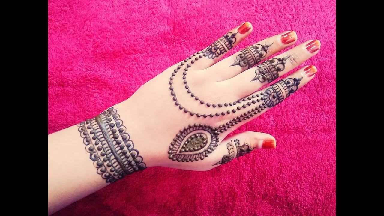 khaleeji mehndi design — khaleeji, gulf, jewellery, beginners #027 · MyMehndiDesigns.com