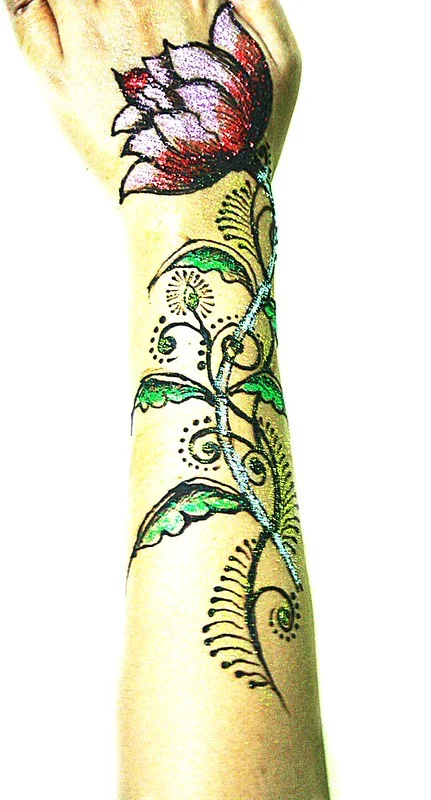 lotus mehndi design — lotus, flower, mandala, motif · MyMehndiDesigns.com