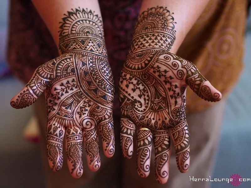 lotus mehndi design — lotus, flower, mandala, motif #014 · MyMehndiDesigns.com