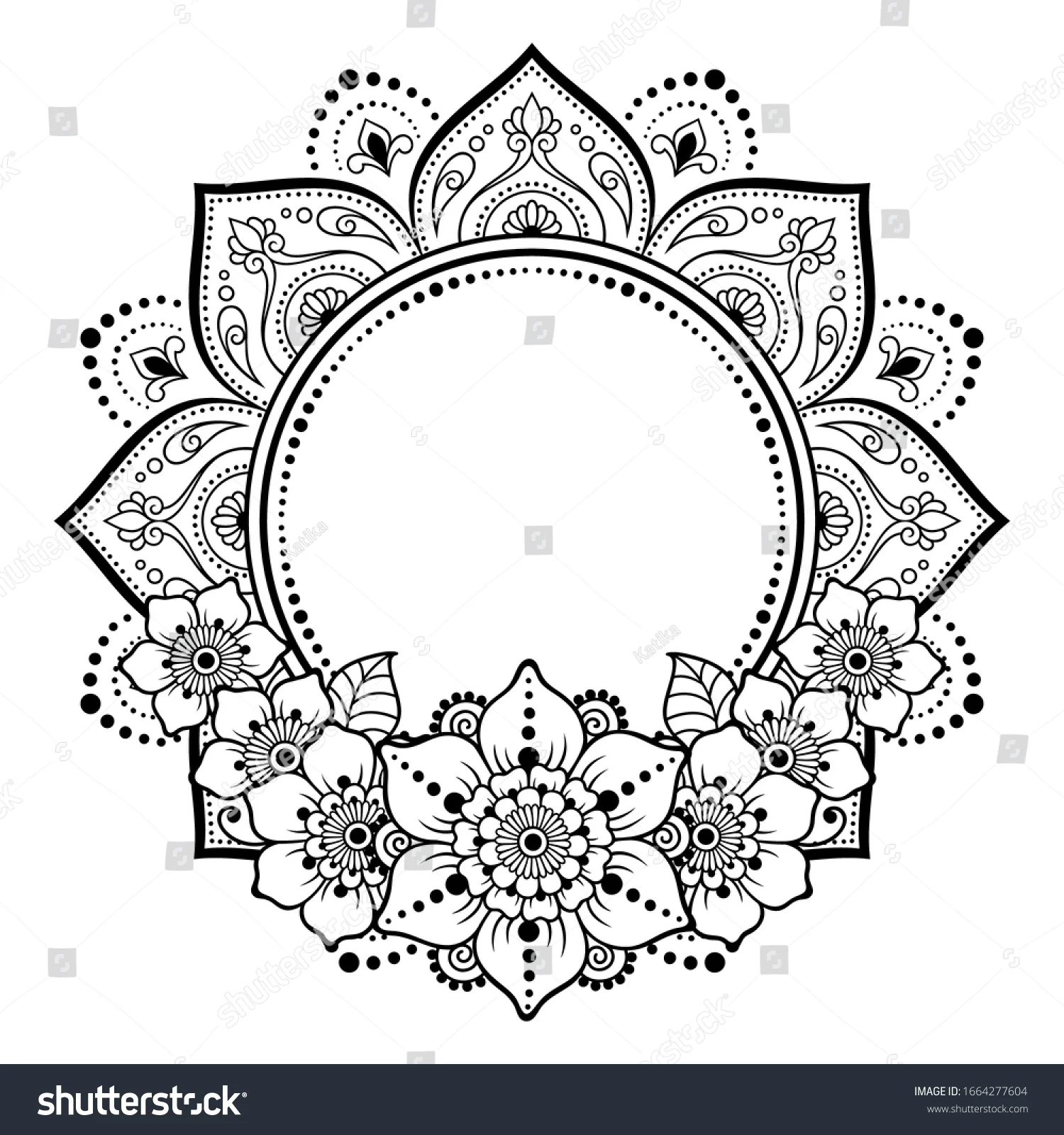 mandala mehndi design — mandala, circular, geometric, symmetric · MyMehndiDesigns.com