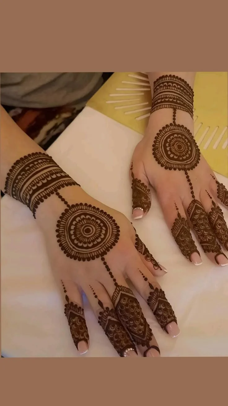 mandala mehndi design — mandala, circular, geometric, symmetric #014 · MyMehndiDesigns.com