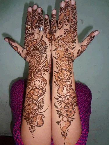 mughlai mehndi design — mughlai, traditional, jaal, mughal #009 · MyMehndiDesigns.com