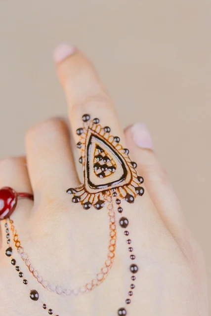 palm mehndi design — palm, circular, mandala, floral #033 · MyMehndiDesigns.com